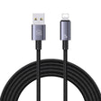 USAMS US-SJ669 USB To 8 Pin 2.4A Fast Charge Data Cable, Length: 2m(Black) - Normal Style Cable by USAMS | Online Shopping South Africa | PMC TechLife | Buy Now Pay Later Mobicred