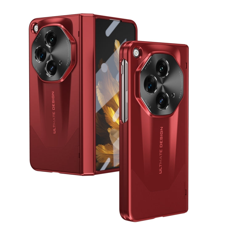 For OPPO Find N3 / OnePlus Open Integrated Frosted Electroplating Full Coverage Phone Case(Red)