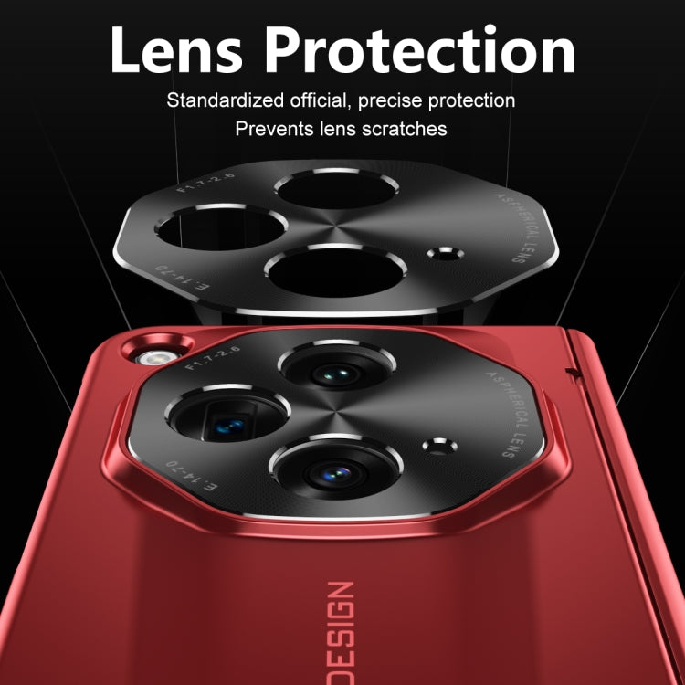 For OPPO Find N3 / OnePlus Open Integrated Frosted Electroplating Full Coverage Phone Case(Red)