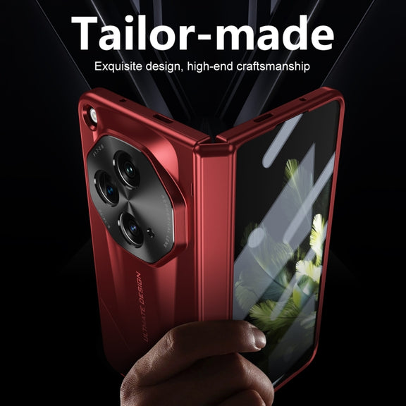 For OPPO Find N3 / OnePlus Open Integrated Frosted Electroplating Full Coverage Phone Case(Red)
