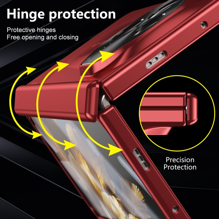 For OPPO Find N3 / OnePlus Open Integrated Frosted Electroplating Full Coverage Phone Case(Red)