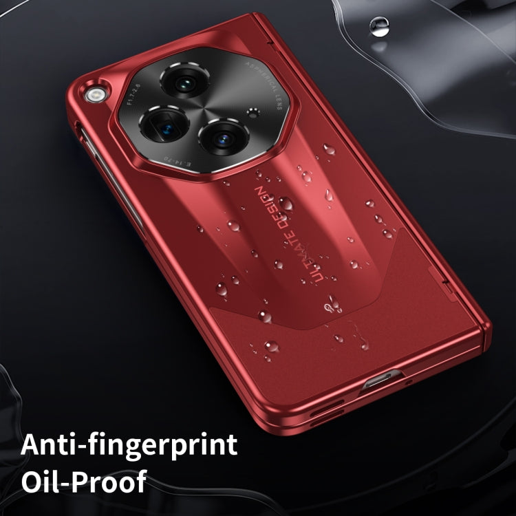 For OPPO Find N3 / OnePlus Open Integrated Frosted Electroplating Full Coverage Phone Case(Red)