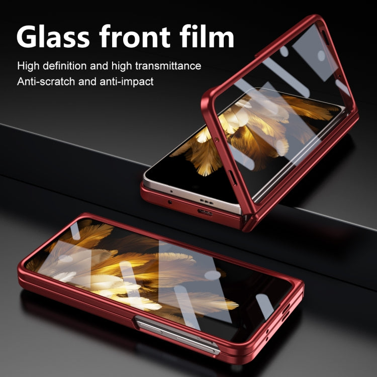 For OPPO Find N3 / OnePlus Open Integrated Frosted Electroplating Full Coverage Phone Case(Red)