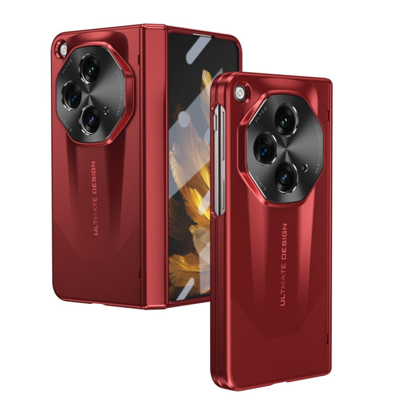 For OPPO Find N3 / OnePlus Open Integrated Frosted Electroplating Full Coverage Phone Case(Red)