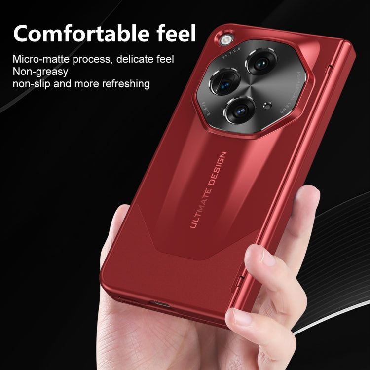 For OPPO Find N3 / OnePlus Open Integrated Frosted Electroplating Full Coverage Phone Case(Red)