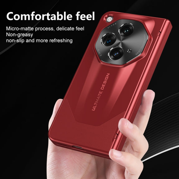 For OPPO Find N3 / OnePlus Open Integrated Frosted Electroplating Full Coverage Phone Case(Red)