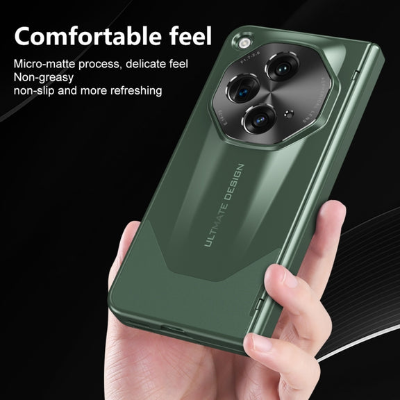 For OPPO Find N3 / OnePlus Open Integrated Frosted Electroplating Full Coverage Phone Case(Green)