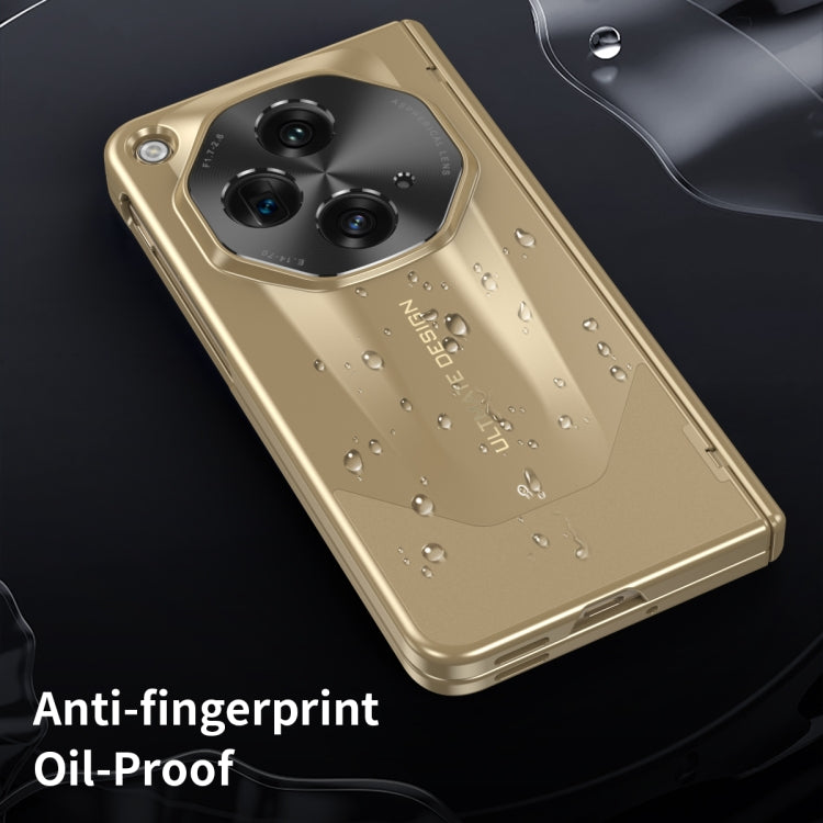 For OPPO Find N3 / OnePlus Open Integrated Frosted Electroplating Full Coverage Phone Case(Gold)