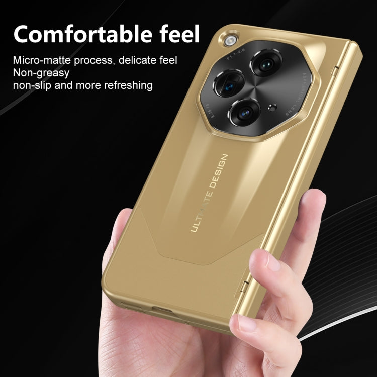 For OPPO Find N3 / OnePlus Open Integrated Frosted Electroplating Full Coverage Phone Case(Gold)
