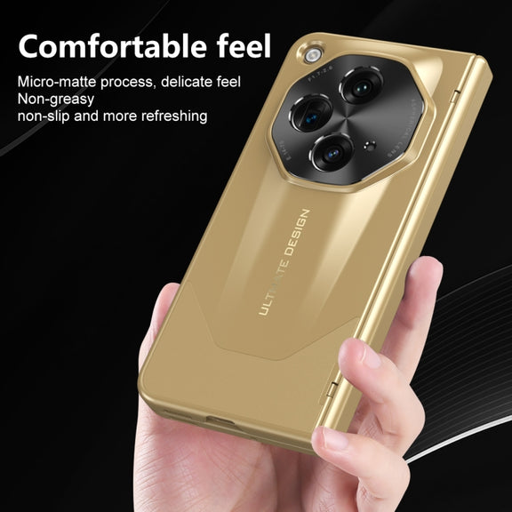 For OPPO Find N3 / OnePlus Open Integrated Frosted Electroplating Full Coverage Phone Case(Gold)