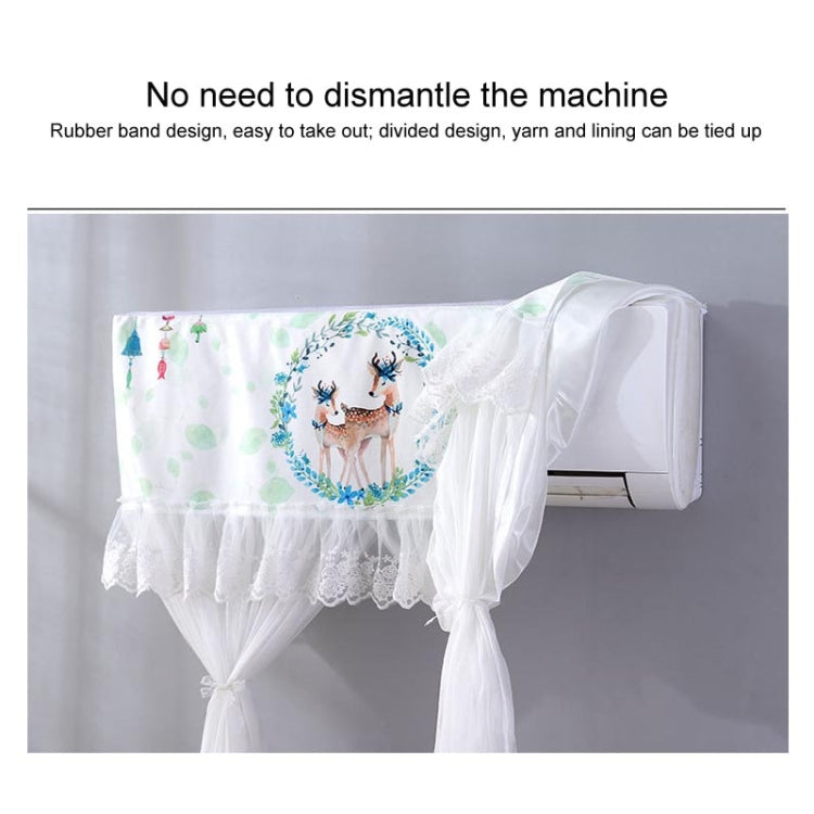 Do Not Take Dust-proof And Anti Direct Blowing Simple Wind Hanging Machine Air Conditioner Moon Cover, Size:Width 86 �� Thickness 20 �� Height 90cm(Flamingo)