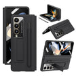 For Samsung Galaxy Z Fold4 PU + PC Full Coverage Phone Case with Pen/Pen Slots(Black) - Galaxy Z Fold4 5G Cases by PMC TechLife | Online Shopping South Africa | PMC TechLife