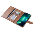 For iPhone 13 Pro Max ViLi GV Series MagSafe Magnetic Zipper Leather Phone Case(Brown) - free shipping - PMC TechLife - Order now!