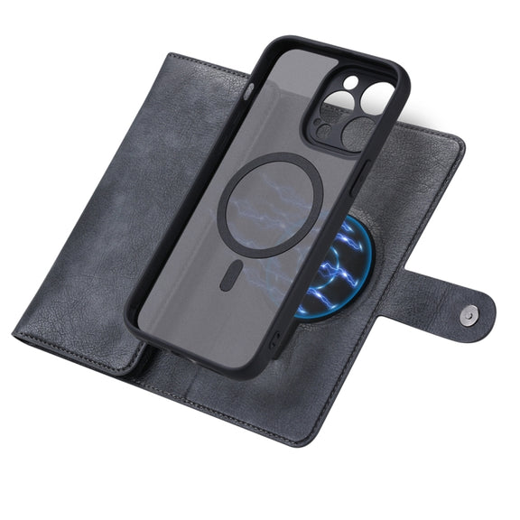 For iPhone 14 Pro ViLi GV Series MagSafe Magnetic Zipper Leather Phone Case(Black)