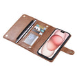 For iPhone 15 ViLi GV Series MagSafe Magnetic Zipper Leather Phone Case(Brown) - free shipping - PMC TechLife - Order now!