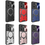 For Tecno Camon 20 Pro 5G CD Texture Sliding Camshield Magnetic Holder Phone Case(Black)