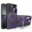 For Tecno Camon 20 Pro 5G CD Texture Sliding Camshield Magnetic Holder Phone Case(Purple) - Tecno Cases by PMC TechLife | Online Shopping South Africa | PMC TechLife | Buy Now Pay Later Mobicred