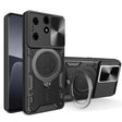 For Tecno Spark 10 Pro 4G CD Texture Sliding Camshield Magnetic Holder Phone Case(Black) - Tecno Cases by PMC TechLife | Online Shopping South Africa | PMC TechLife | Buy Now Pay Later Mobicred