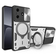 For Tecno Spark 10 / Spark 10C CD Texture Sliding Camshield Magnetic Holder Phone Case(Silver) - Tecno Cases by PMC TechLife | Online Shopping South Africa | PMC TechLife | Buy Now Pay Later Mobicred