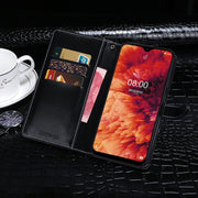 For Ulefone Note 8P idewei Crocodile Texture Horizontal Flip Leather Case with Holder & Card Slots & Wallet(Black)