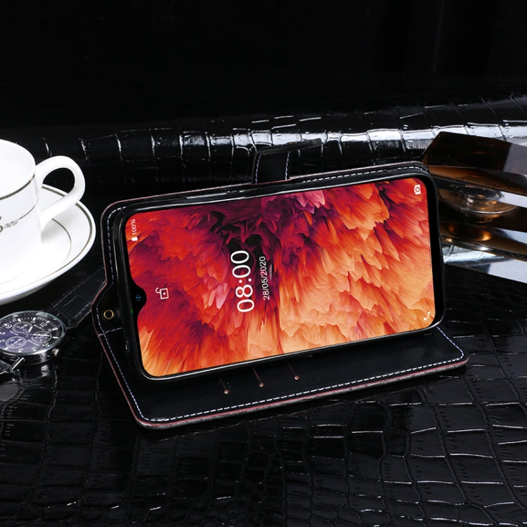 For Ulefone Note 8P idewei Crocodile Texture Horizontal Flip Leather Case with Holder & Card Slots & Wallet(Black)