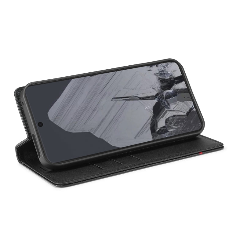 For Google Pixel 9 LC.IMEEKE Carbon Fiber Leather Phone Case(Vertical Black)