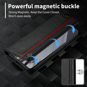 For Google Pixel 9 Pro LC.IMEEKE Carbon Fiber Leather Phone Case(Vertical Black)