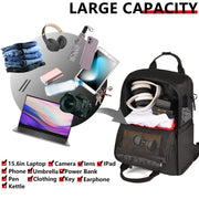 Cwatcun D78 Camera Laptop Backpack Bag With Detachable Insert Camera Case(Black)