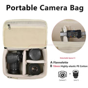 Cwatcun D78 Camera Laptop Backpack Bag With Detachable Insert Camera Case(Creamy White)
