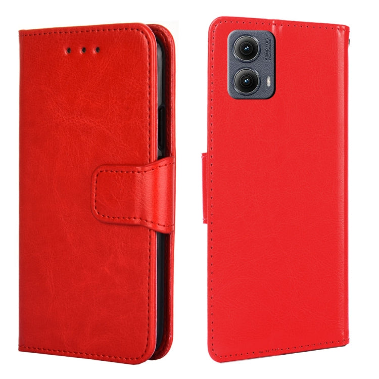 For Motorola Edge 5G 2024 Crystal Texture Leather Phone Case(Red)