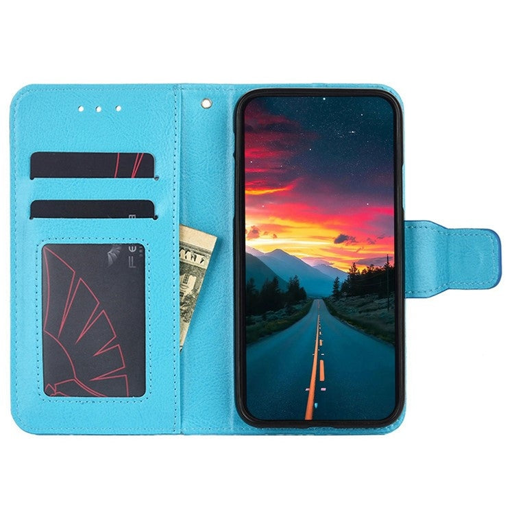 For Motorola Edge 5G 2024 Crystal Texture Leather Phone Case(Sky Blue)