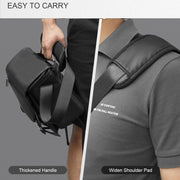 Cwatcun D85 Camera Bag Side Quick Access Camera Messenger Case Water-resistant Bag, Size:30 x 15 x 24cm Small(Black)