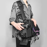 Cwatcun D85 Camera Bag Side Quick Access Camera Messenger Case Water-resistant Bag, Size:32 x 14 x 24cm Medium(Black)