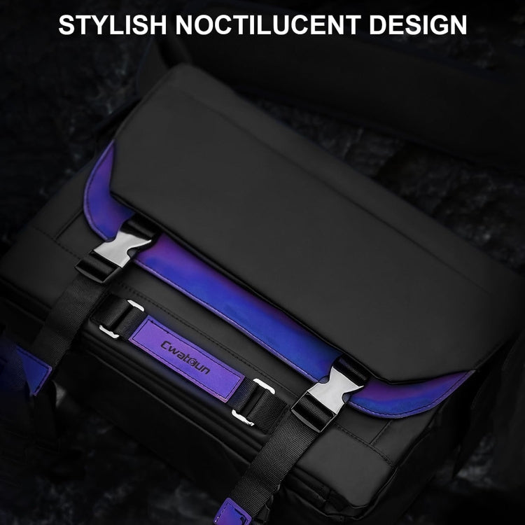 Cwatcun D85 Camera Bag Side Quick Access Camera Messenger Case Water-resistant Bag, Size:32 x 14 x 24cm Medium(Black)