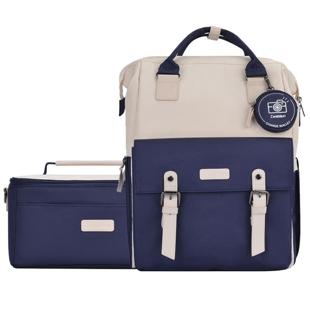 Cwatcun D87 Color Matching Camera Backpack Large Capacity Photography Bag, Size:40.5 x 35 x 20cm Large(Blue)