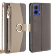 For Motorola Moto G85 5G Crossbody Litchi Texture Leather Phone Case(Grey) - Motorola Cases by PMC TechLife | Online Shopping South Africa | PMC TechLife | Buy Now Pay Later Mobicred