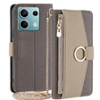 For Xiaomi Redmi Note 13 4G Crossbody Litchi Texture Leather Phone Case(Grey) - Note 13 Cases by PMC TechLife | Online Shopping South Africa | PMC TechLife | Buy Now Pay Later Mobicred