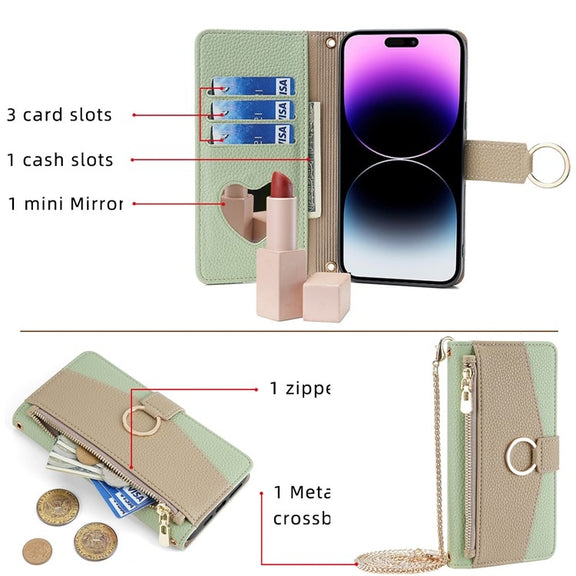For Nokia C110 4G Crossbody Litchi Texture Leather Phone Case(Green)