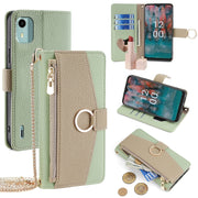 For Nokia C12 Crossbody Litchi Texture Leather Phone Case(Green)