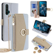For Honor 20 Pro Crossbody Litchi Texture Leather Phone Case(Blue)