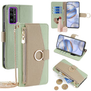 For Honor 30 Crossbody Litchi Texture Leather Phone Case(Green)