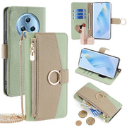 For Honor Magic5 Crossbody Litchi Texture Leather Phone Case(Green)