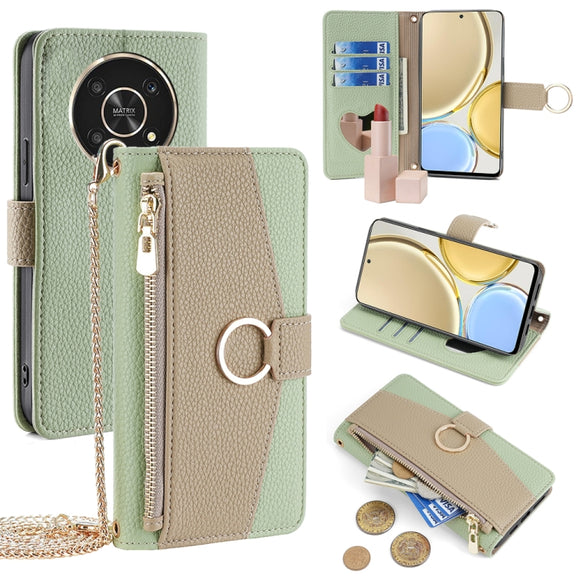 For Honor X30 Crossbody Litchi Texture Leather Phone Case(Green)
