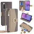 For Sony Xperia 10 V Crossbody Litchi Texture Leather Phone Case(Grey) - Sony Cases by PMC TechLife | Online Shopping South Africa | PMC TechLife | Buy Now Pay Later Mobicred