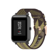 20mm Universal Stripe Weave Nylon Watch Band(Yellow)