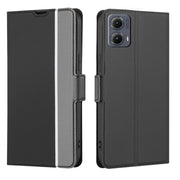 For Motorola Edge 5G 2024 Twill Texture Side Button Leather Phone Case(Black)