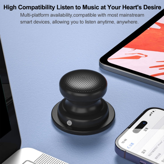 EWA A117 Portable Mini Magnetic Phone Holder Bluetooth Metal Speaker(Yellow)
