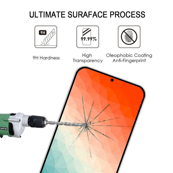 For Samsung Galaxy S24 5G 25pcs Full Glue Screen Tempered Glass Film, Support Fingerprint Unlocking
