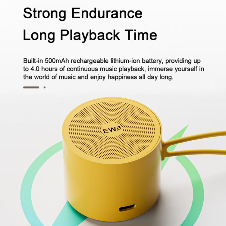 EWA A127 Outdoor IPX5 Water-resistant Portable Mini TWS Wireless Bluetooth Speaker(Yellow)