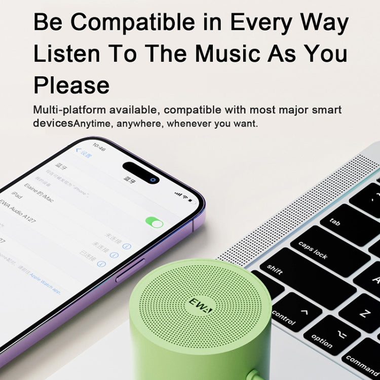 EWA A127 Outdoor IPX5 Water-resistant Portable Mini TWS Wireless Bluetooth Speaker(Green)